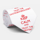 Houd kalm en vertrouw op de gastro-enteroloog stropdas (Opgerold)