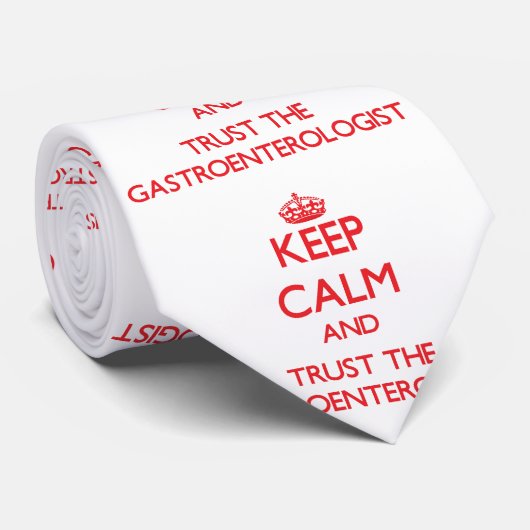 Houd kalm en vertrouw op de gastro-enteroloog stropdas (Opgerold)