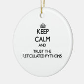 Houd kalm en vertrouw op de herhaalde Pythons Keramisch Ornament (Links)