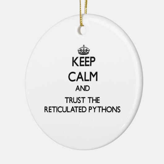 Houd kalm en vertrouw op de herhaalde Pythons Keramisch Ornament (Links)