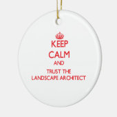 Houd kalm en vertrouw op de landschapsarchitect keramisch ornament (Links)