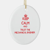 Houd kalm en vertrouw op de Mechanical Engineer Keramisch Ornament (Rechts)