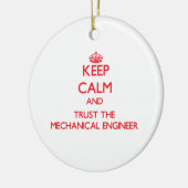 Houd kalm en vertrouw op de Mechanical Engineer Keramisch Ornament (Links)