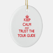 Houd kalm en vertrouw op de rondleiding keramisch ornament (Rechts)