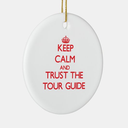 Houd kalm en vertrouw op de rondleiding keramisch ornament (Rechts)