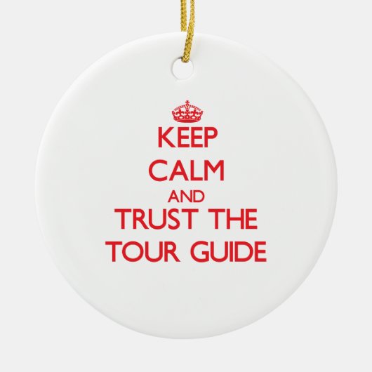 Houd kalm en vertrouw op de rondleiding keramisch ornament (Voorkant)
