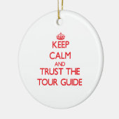 Houd kalm en vertrouw op de rondleiding keramisch ornament (Links)
