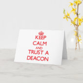 Houd Kalm en vertrouw op een Diaken Kaart (Gele Bloem)