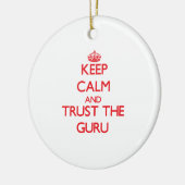 Houd Kalm en vertrouw op Guru Keramisch Ornament (Links)