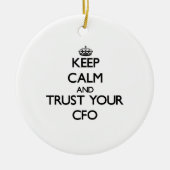 Houd kalm en vertrouw op uw CFF Keramisch Ornament (Voorkant)