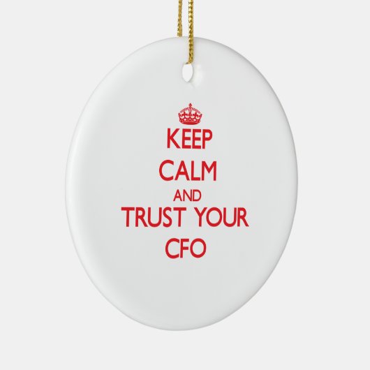 Houd Kalm en vertrouw op Uw Cfo Keramisch Ornament (Rechts)