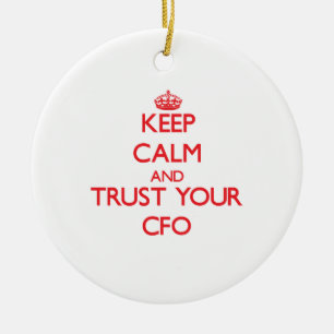 Houd Kalm en vertrouw op Uw Cfo Keramisch Ornament
