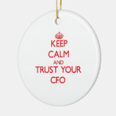 Houd Kalm en vertrouw op Uw Cfo Keramisch Ornament (Links)