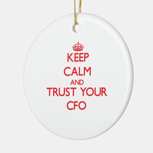Houd Kalm en vertrouw op Uw Cfo Keramisch Ornament (Links)