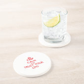 Houd Kalm en vertrouw op Uw Cfo Zandsteen Onderzetter (Zijkant)