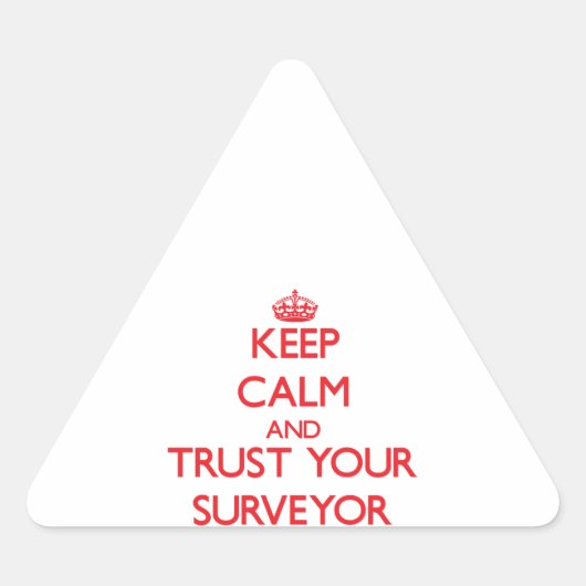 Houd kalm en vertrouw op uw enquête sticker (Voorkant)