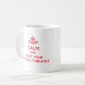 Houd kalm en vertrouw op uw fysieke apotheker koffiemok (Voorkant links)