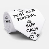 Houd kalm en vertrouw op uw hoofd stropdas (Opgerold)