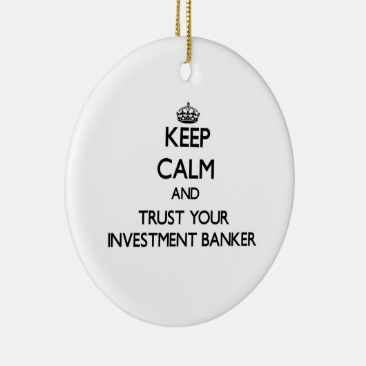 Houd kalm en vertrouw op uw investeringsbank keramisch ornament (Rechts)