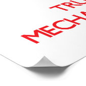 Houd kalm en vertrouw op uw mechanische technicus poster (Hoek)