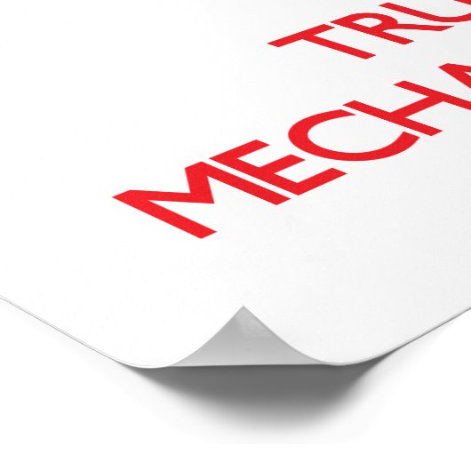 Houd kalm en vertrouw op uw mechanische technicus poster (Hoek)