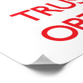 Houd kalm en vertrouw op uw Optometrist Poster (Hoek)