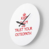 Houd kalm en vertrouw op uw osteopath grote klok (Hoek)