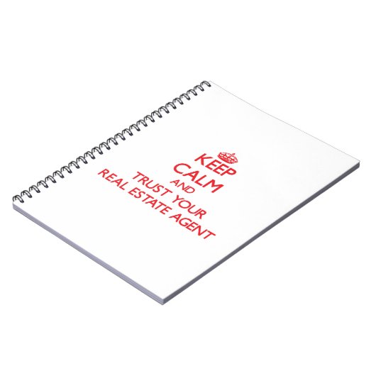 Houd kalm en vertrouw op uw Real Estate Agent Notitieboek (Linkerzijde)