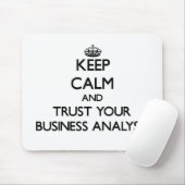 Houd kalm en vertrouw op uw zakelijke analist muismat (Met muis)