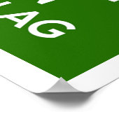 Houd kalm en verwijder het op de tas poster (Hoek)