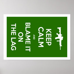 Houd kalm en verwijder het op de tas poster