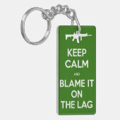 Houd kalm en verwijder het op het Lag Sleutelhange Sleutelhanger (Voorkant Links)