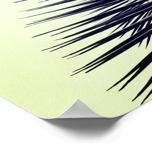 Houd kalm en verwijder onder het palmstrand poster (Hoek)