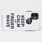 HOUD KALM EN VINGER WAVE! Case-Mate iPhone CASE (Achterkant (horizontaal))