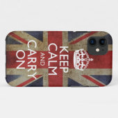 Houd kalm en voer de Hoesjes van de vlag iPhone 5 (Achterkant (horizontaal))