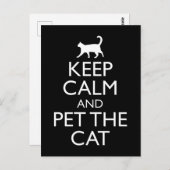 Houd kalm en voer de kat in briefkaart (Voorkant / Achterkant)