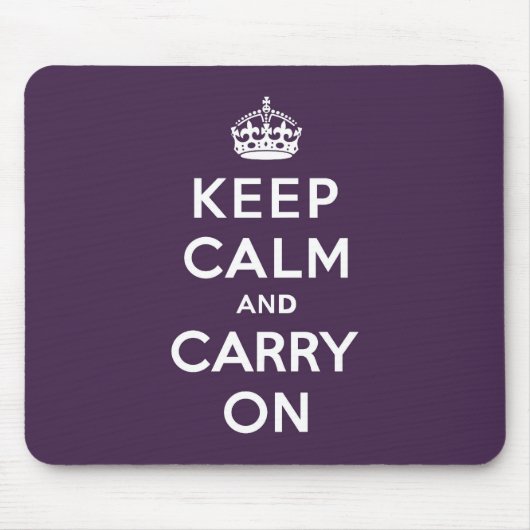 Houd kalm en voer Dioxazine Paars in. Muismat (Voorkant)