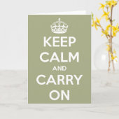 Houd kalm en voer het groene Wenskaart van de Verg Kaart (Gele Bloem)