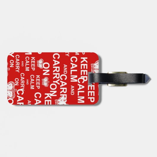 Houd kalm en voer op aangepast Bagagelabel (Achterkant horizontaal)