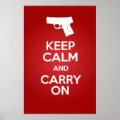 Houd kalm en voer op Vuurwapens M&P9c Poster uit (Voorkant)