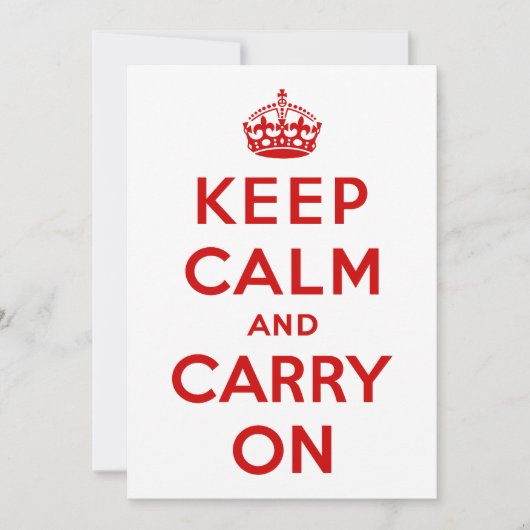 Houd kalm en voer uit in uitnodiging (Voorkant)