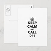 Houd Kalm en Vraag 911 Briefkaart (Voorkant / Achterkant)