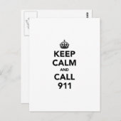 Houd Kalm en Vraag 911 Briefkaart (Voorkant / Achterkant)