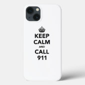 Houd Kalm en Vraag 911 Case-Mate iPhone Case (Achterkant)