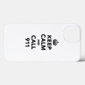 Houd Kalm en Vraag 911 Case-Mate iPhone Case (Achterkant (horizontaal))