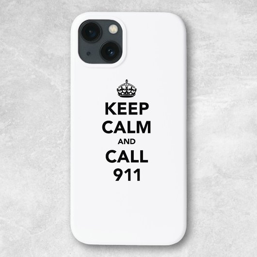 Houd Kalm en Vraag 911 Case-Mate iPhone Case
