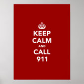 Houd Kalm en Vraag 911 Poster (Voorkant)