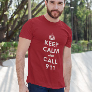 Houd Kalm en Vraag 911 T-shirt