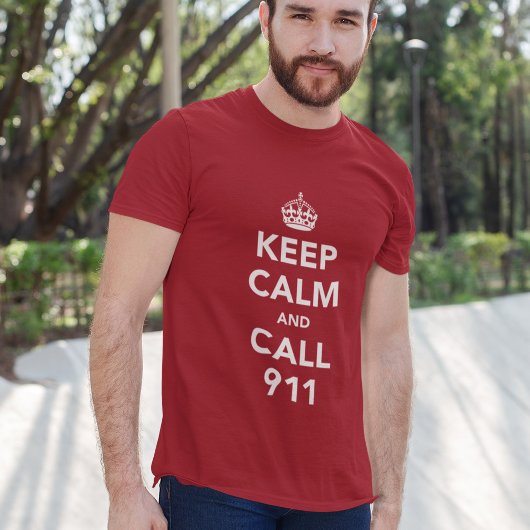 Houd Kalm en Vraag 911 T-shirt