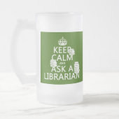 Houd kalm en vraag een Librarian (om het even welk Matglas Bierpul (Links)
